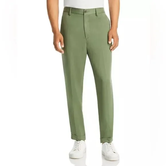 Vince Solid Cuffed Regular Fit Pants in Yucca Pine, NWT, Size 34 - Picture 2 of 7